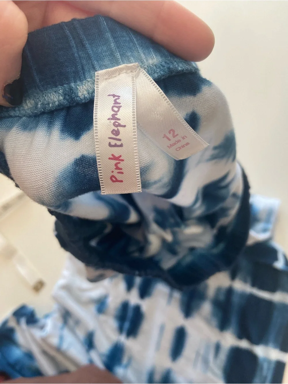 Blue/White Tie-Dye Hippie Maxi Skirt, like new, juniors/young adult size 12 (XS)